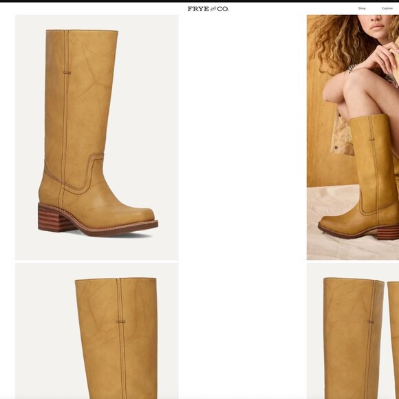 Frye Shoes - FRYE and Co. Campus Style PU leather 14L Banana Boots 9